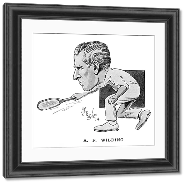 Tennis player Captain A. F. Wilding in caricature