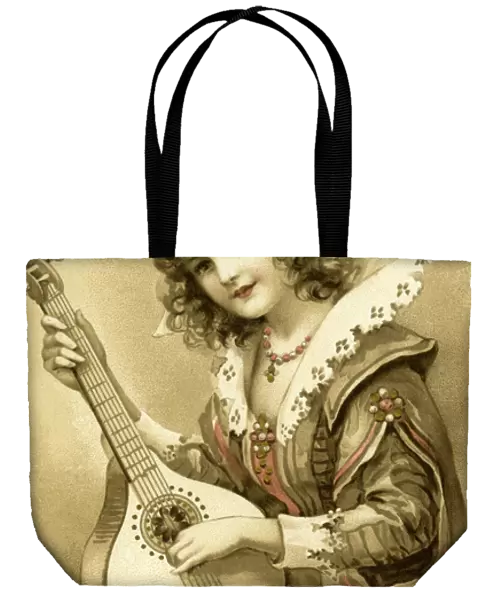 Lady with a mandolin