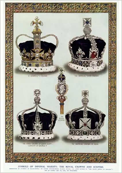 Royal crowns and sceptre