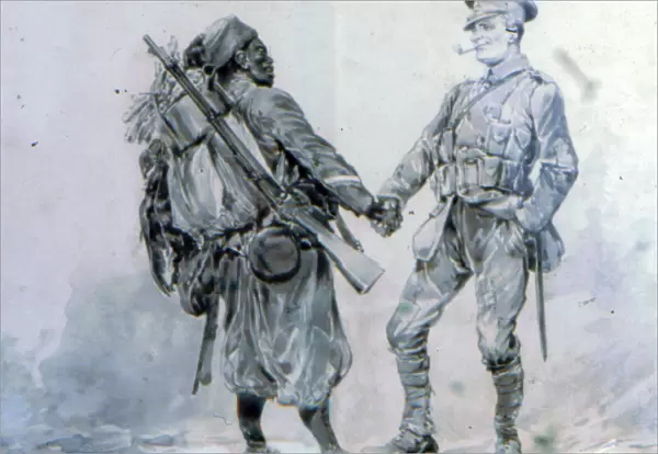The Hand of Friendship - British Tommy & Tirailleur Algerien