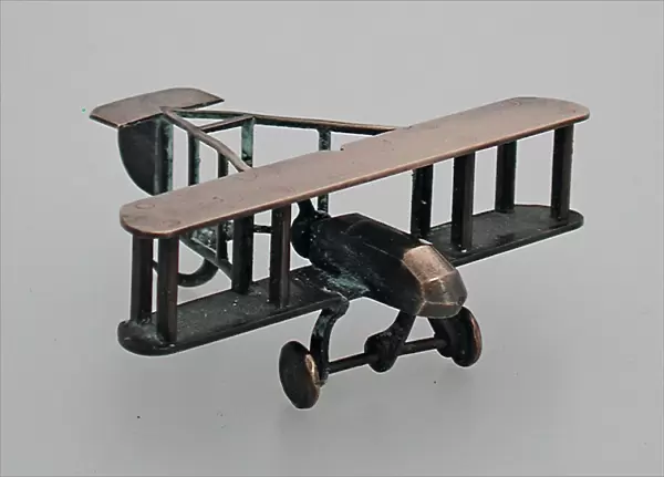 Model of pusher type biplane, WW1