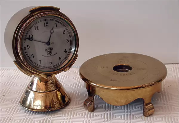 A Smiths H823 clock encased in a German 77 mm shellcase