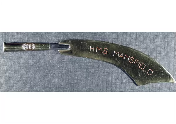 Letter opener Engraved HMS Mansfield