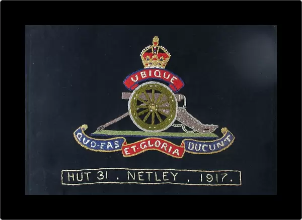 Embroidered badge of the Royal Artillery