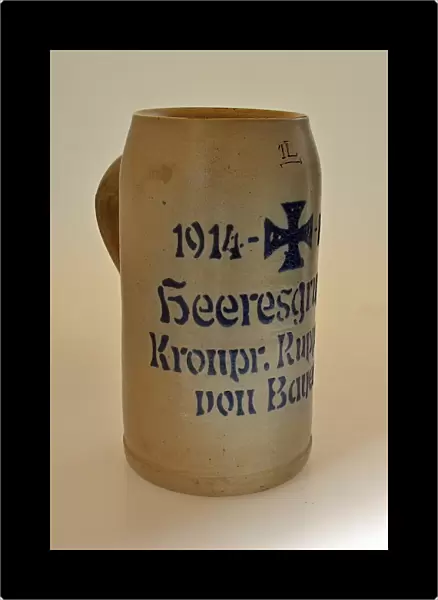 1 litre Imperial German stoneware bierstein - WWI