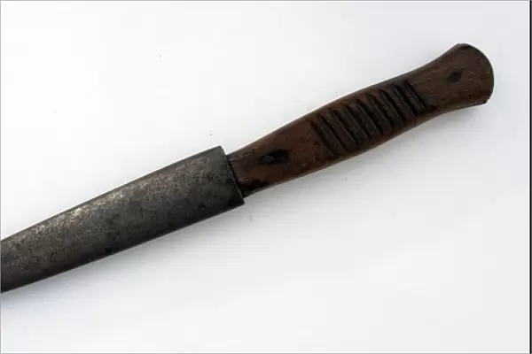 German trench knife in its steel scabbard