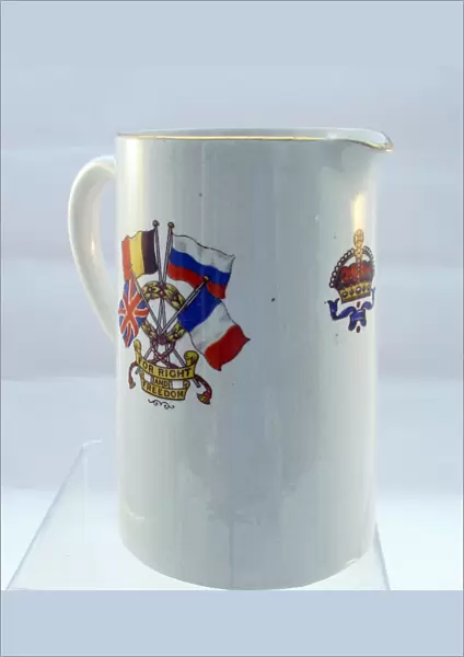 Milk jug - Flags of the Allies - WWI