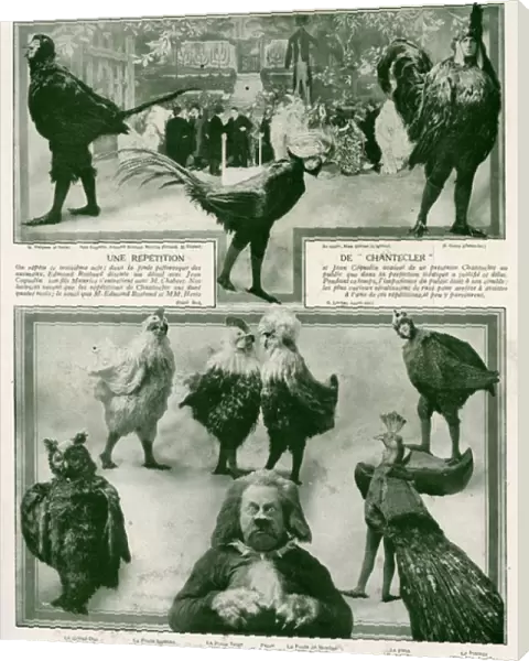 Characters from the play Chantecler by Rostand, 1910