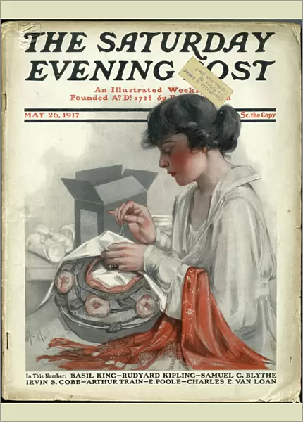 Woman sewing