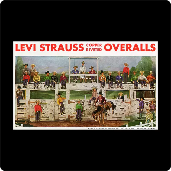 Advertisement, Levi Strauss copper riveted overalls