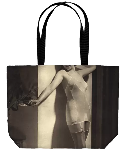 Young model in silky underwear 1935