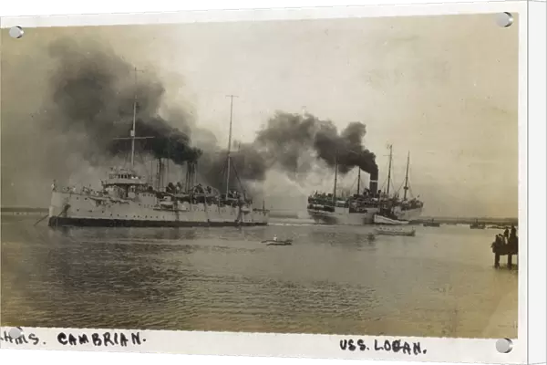 HMS Cambrian and USAT Logan, Honolulu, Hawaii
