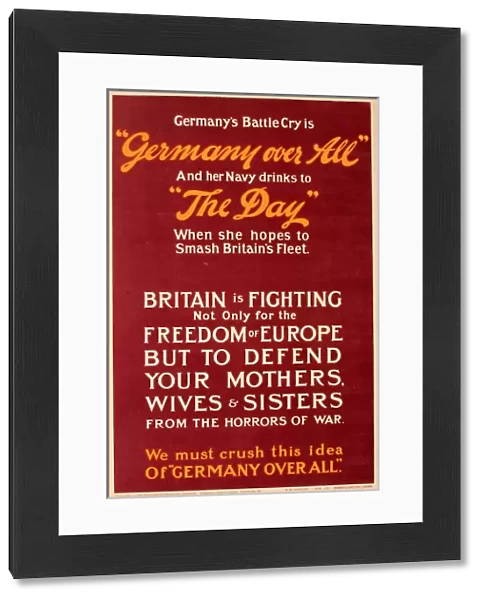 WWI Poster, Germany over All