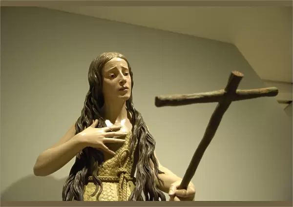 Saint Mary Magdalene penitent. Polychrome sculpture