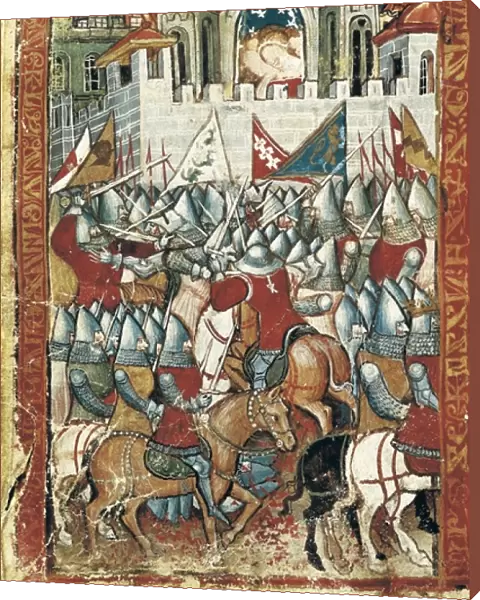 Siege of Pamplona by the army of Charlemagne in