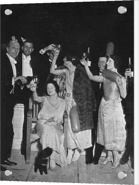 Toasting the royal wedding at the Riviera Club, 1923