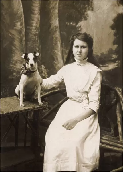 Girl with Terrier