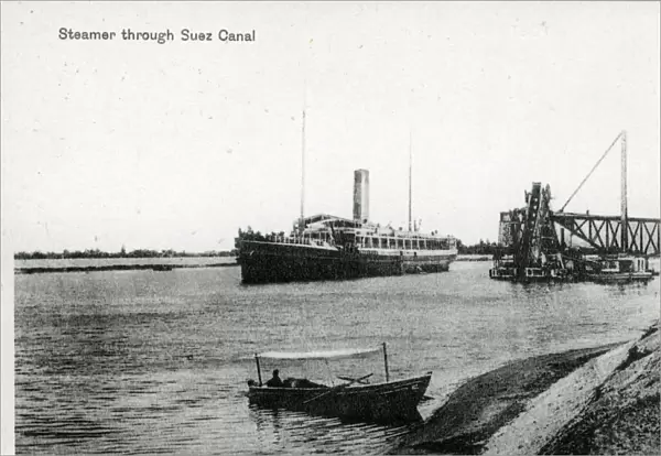 Steamer Through Suez Canal, Suez