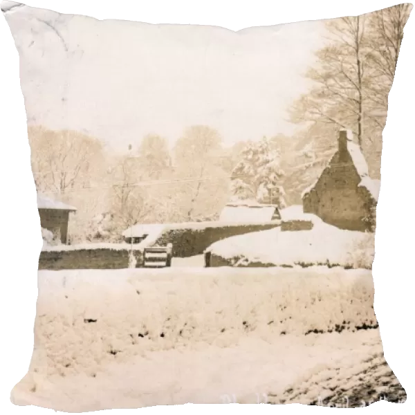 Village in Snow, Blockley, Gloucestershire