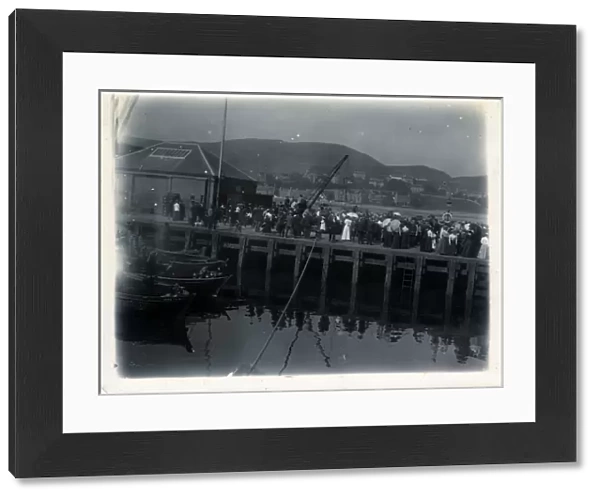 Crowd on the Pier, Campbeltown, Scotland