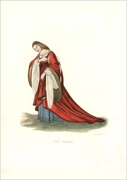 Isabella d Este, Countess of Mantua, in scarlet
