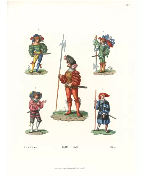 German mercenaries (Landsknechte), 1510-1550