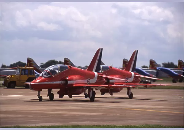 BAe Systems Hawks RAF Red Arrows XX264 taxy at RIAT Fairford