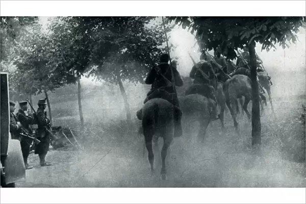 WW1 - Belgian Cavalry in action