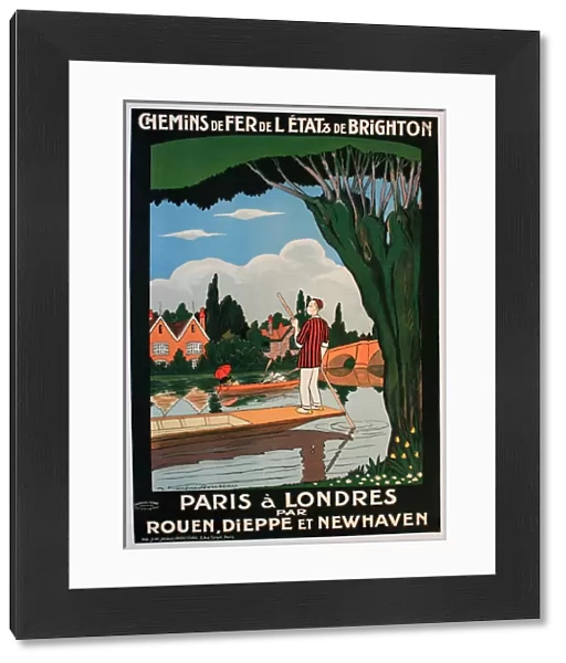 Poster, railway service from Paris to London