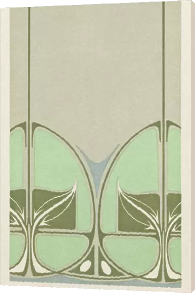 Art nouveau design with leaves