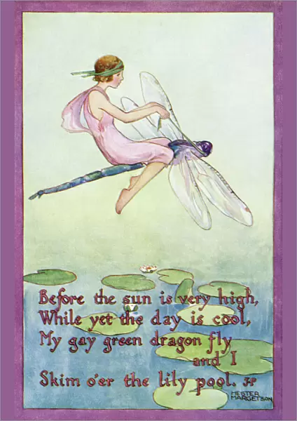Fairy on a dragonfly