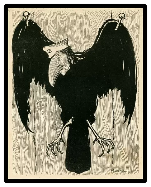 Cartoon, King Ferdinand of Bulgaria as a bird, WW1