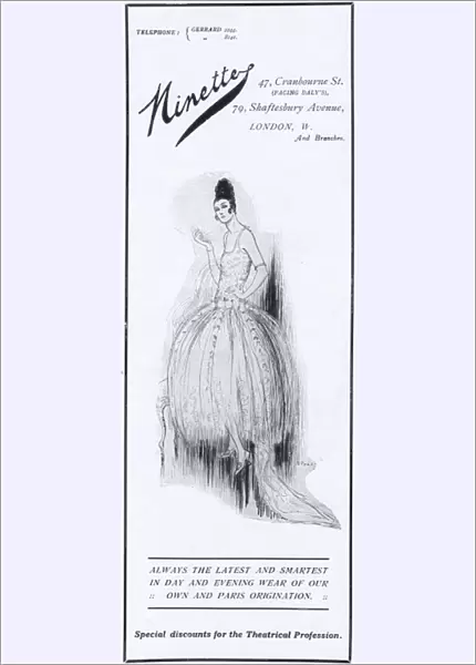 Advert for Ninette couture (London) 1920s