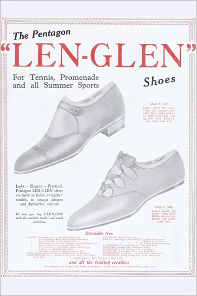 Len-Glen shoes advert, 1927