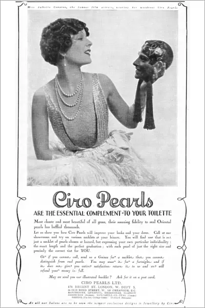 Ciros pearls advert, 1927
