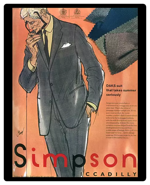 Daks menswear advertisement, 1965