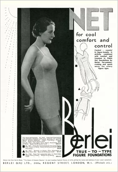Advert for Berlei womens underwear 1933