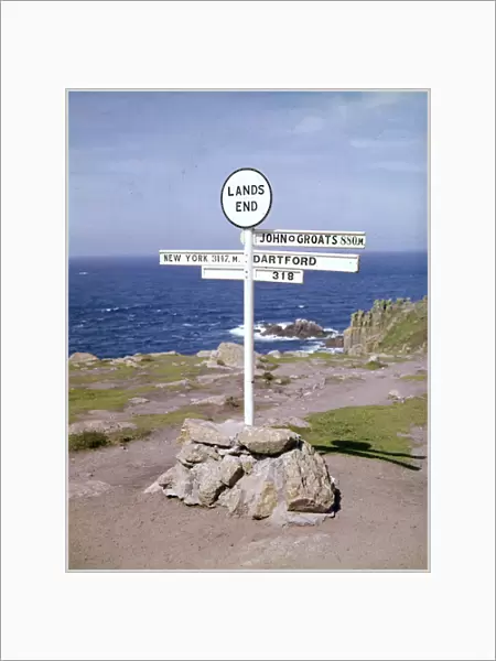 Signpost at Lands End, Cornwall