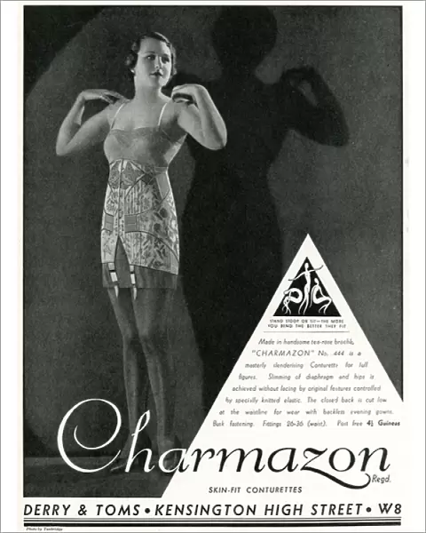 Advert for Charmazon womens underwear 1933