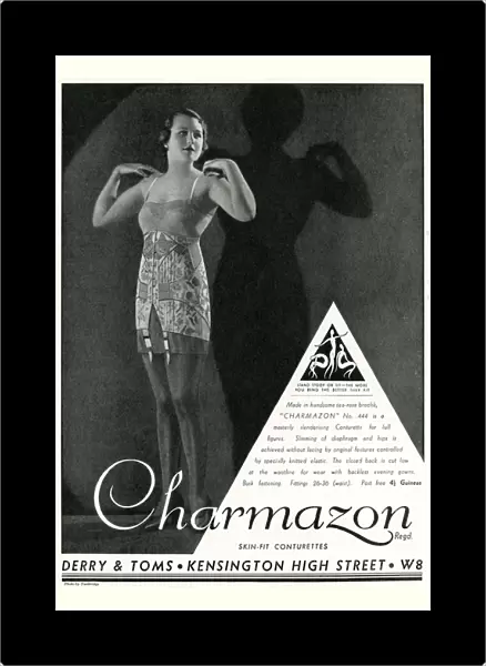 Advert for Charmazon womens underwear 1933