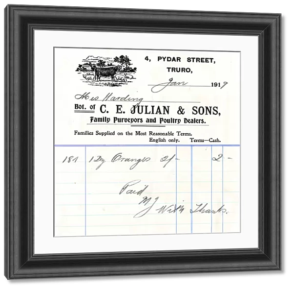 Stationery, C E Julian & Sons, Truro, Cornwall