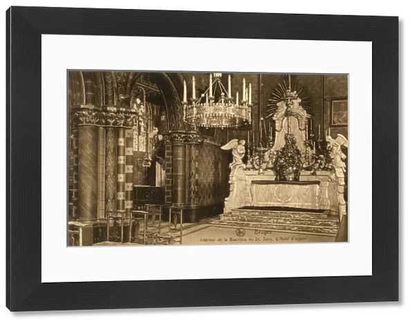 Altar, Basilica of the Holy Blood, Bruges, Belgium