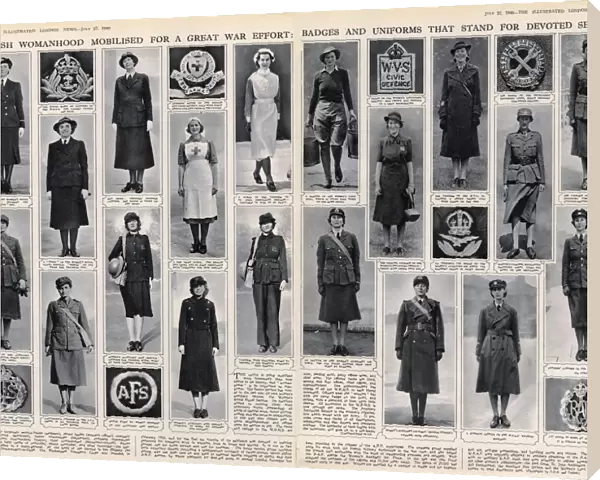 Womens uniforms and badges, WW2