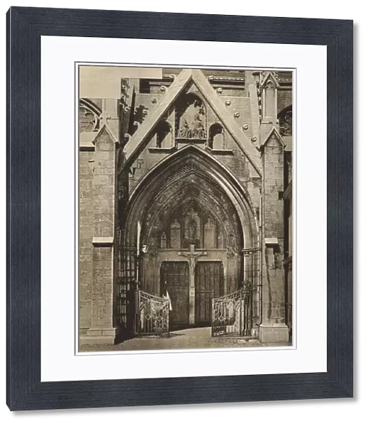 Door of Notre Dame church, Dinant, Belgium