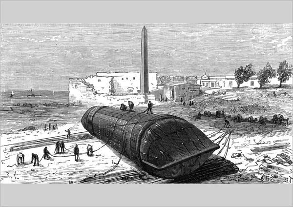 Transporting the obelisk: embarkation of Cleopatras needle