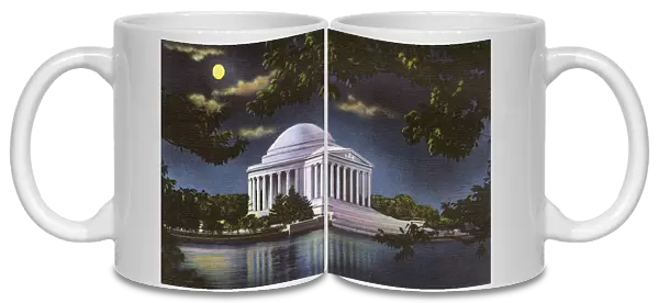 Washington DC, USA - Jefferson Memorial by moonlight