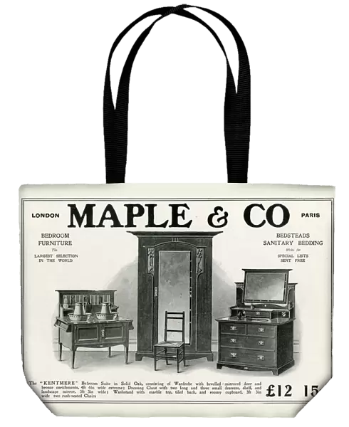 Advert for Maple & Co. bedroom furniture 1906