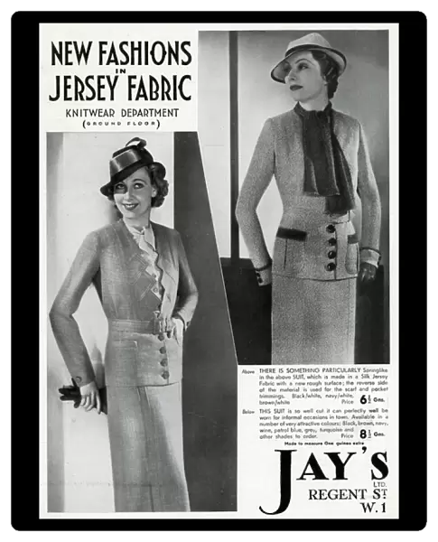Advert for Jays smart knitwear for women 1937