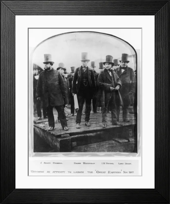 Framed Print : Isambard Kingdom Brunel at the Launch of the Great Eastern Print Framed Print : Isambard Kingdom Brunel at the Launch of the Great Eastern Print