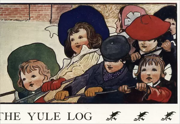The yule log by Charles Robinson